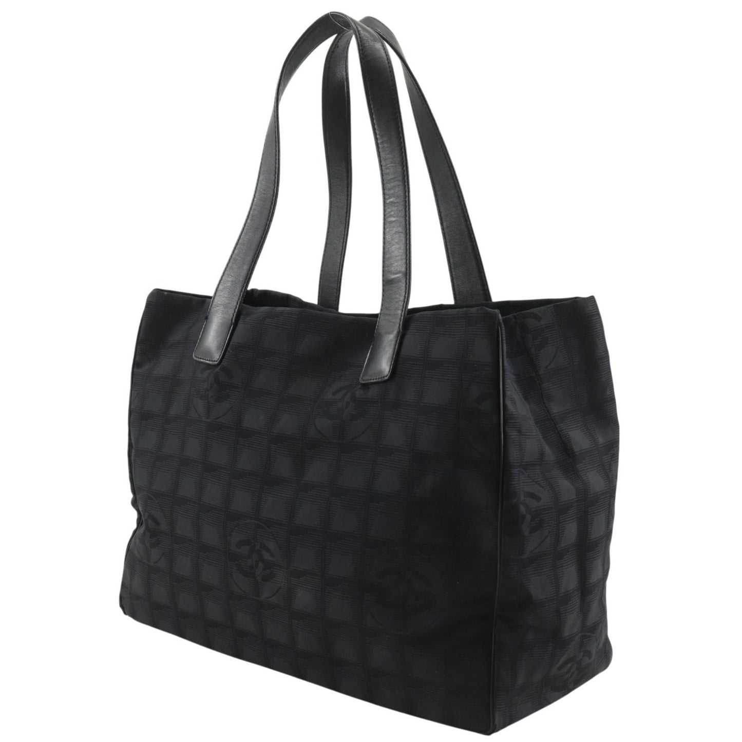 Chanel New Travel Line Tote MM Nylon Canvas Black — view 2