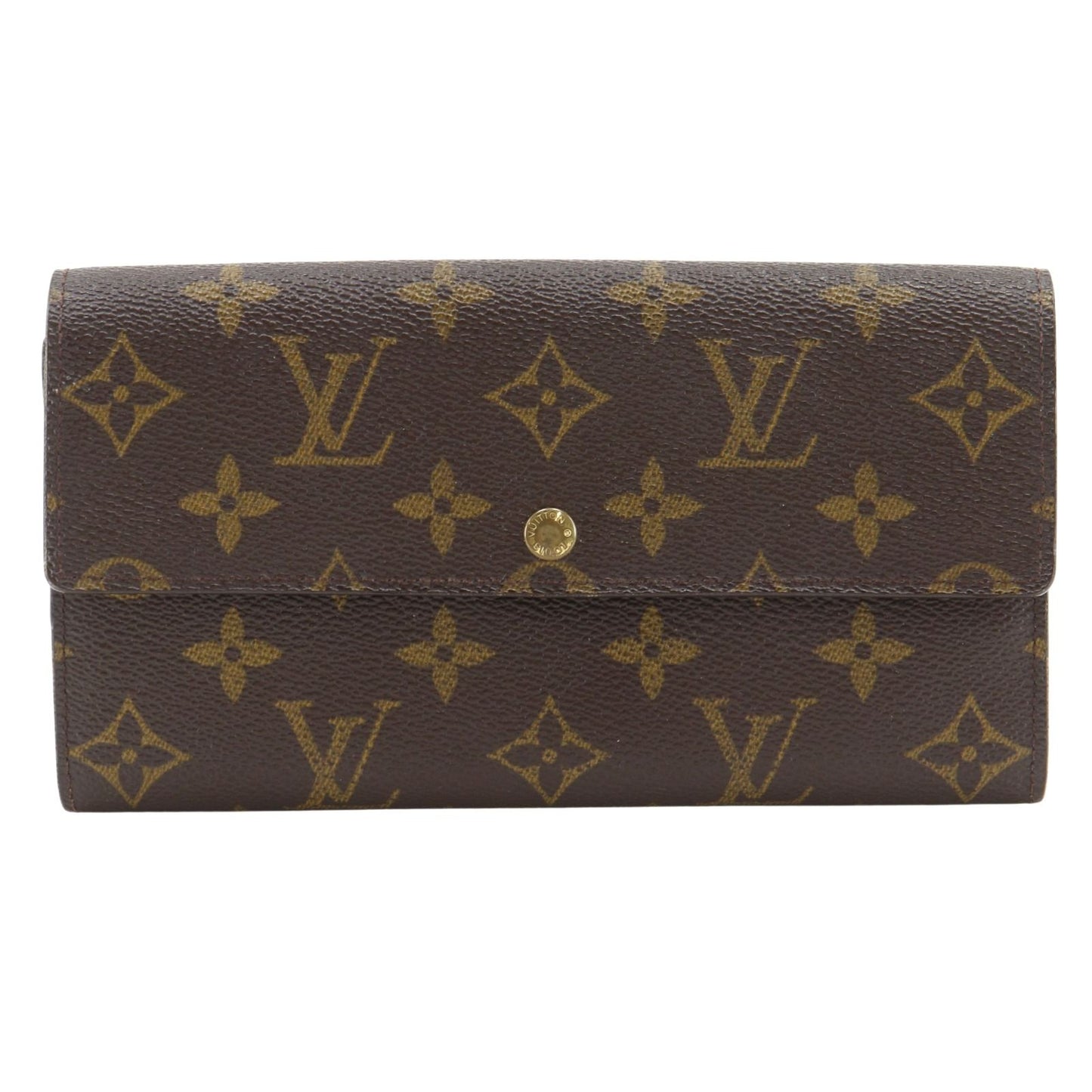 Louis Vuitton Pochette Porte Monet Cles Monogram Canvas Brown