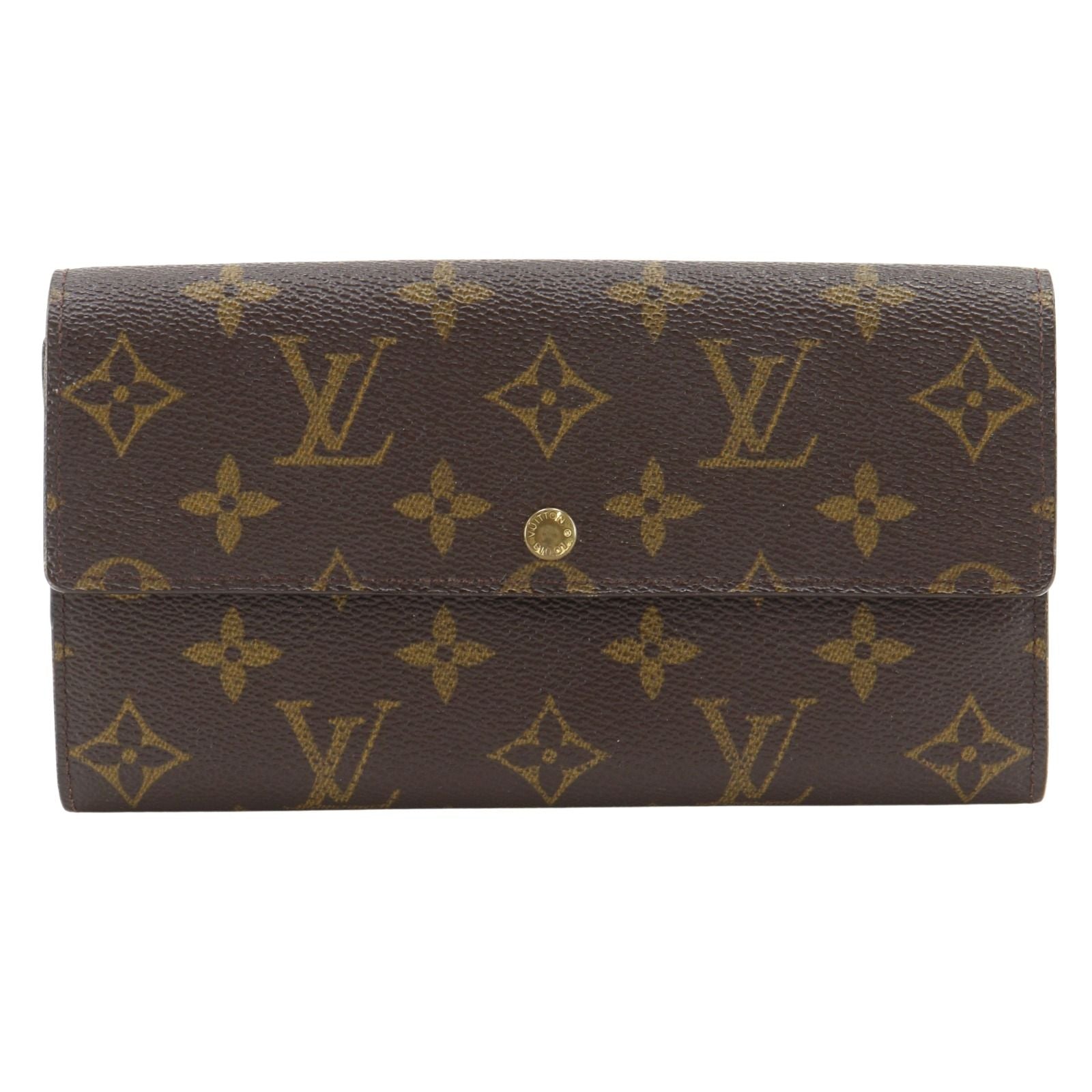 Louis Vuitton Pochette Porte Monet Cles Monogram Canvas Brown