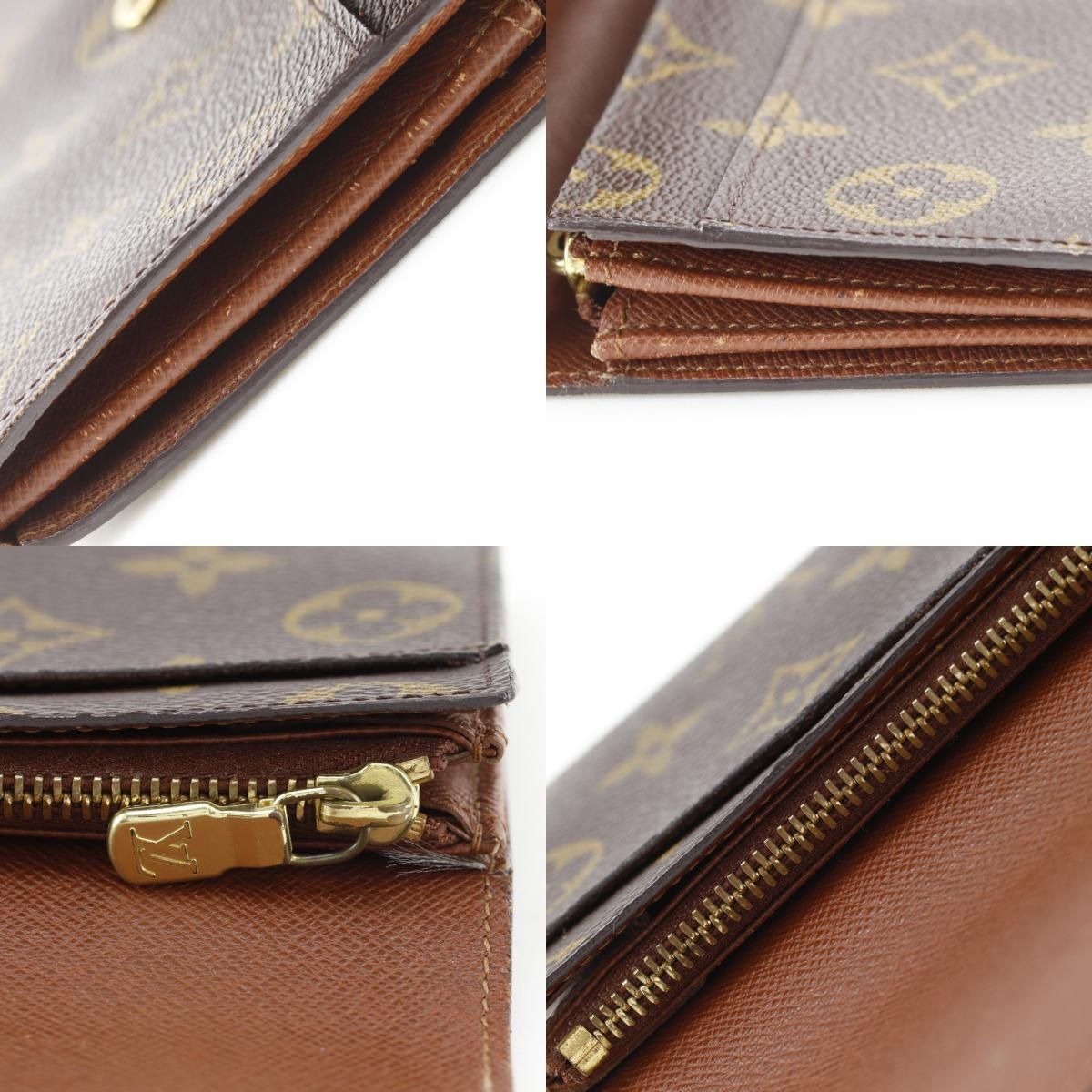 Louis Vuitton Pochette Porte Monet Cles Monogram Canvas Brown — view 9