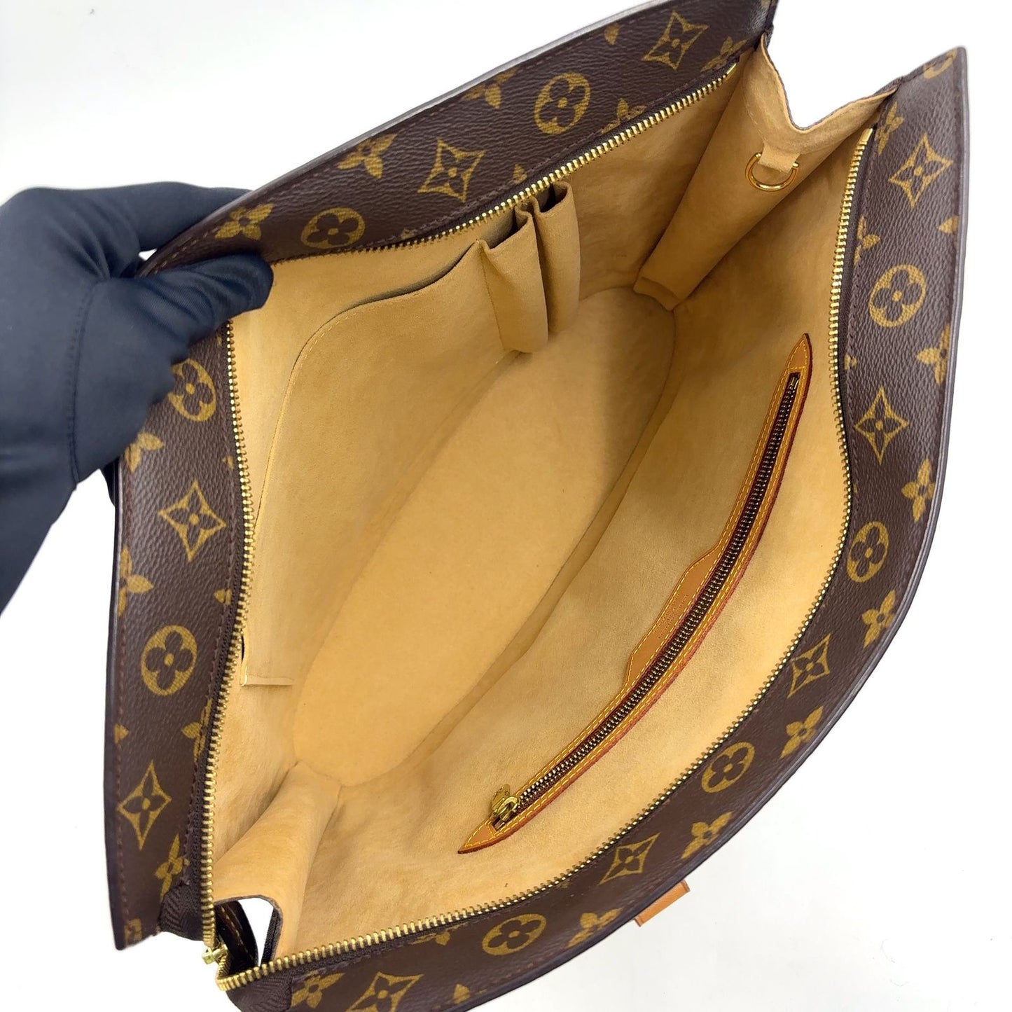 Louis Vuitton Babylon Monogram Leather Brown Tote Gold — view 3