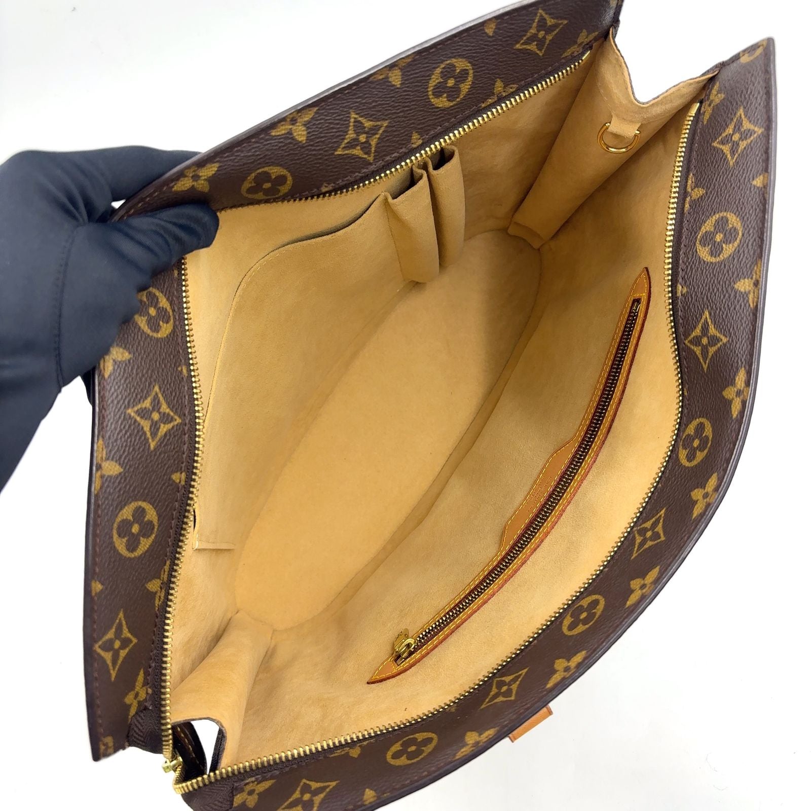 Louis Vuitton Babylon Monogram Leather Brown Tote Gold — view 3