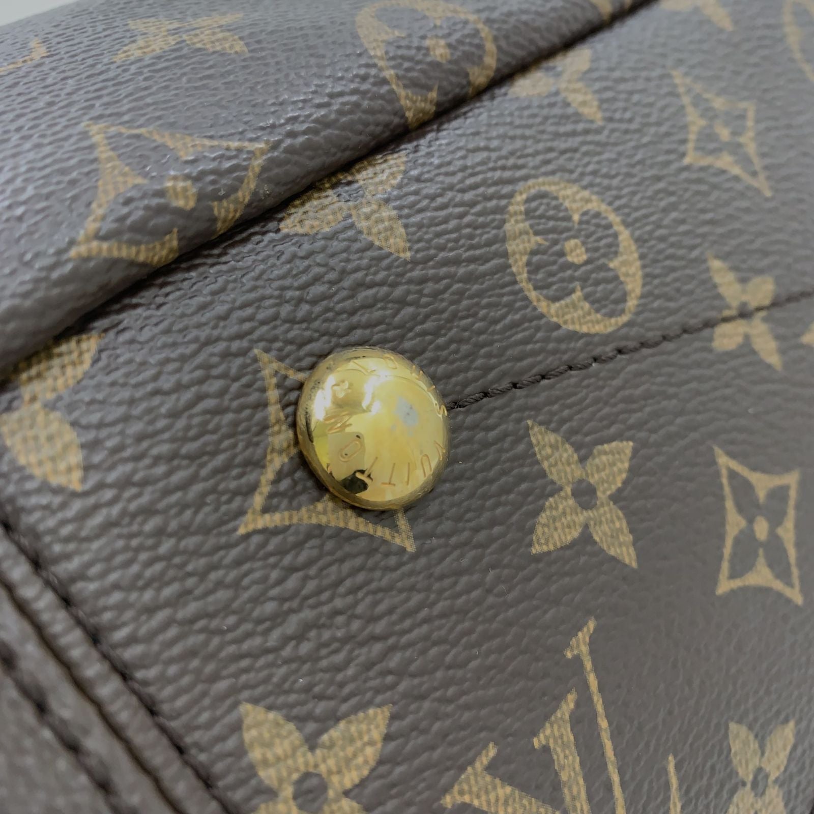 Louis Vuitton Monogram Pallas 2-Way Shoulder Leather Brown Handbag Gold — view 7