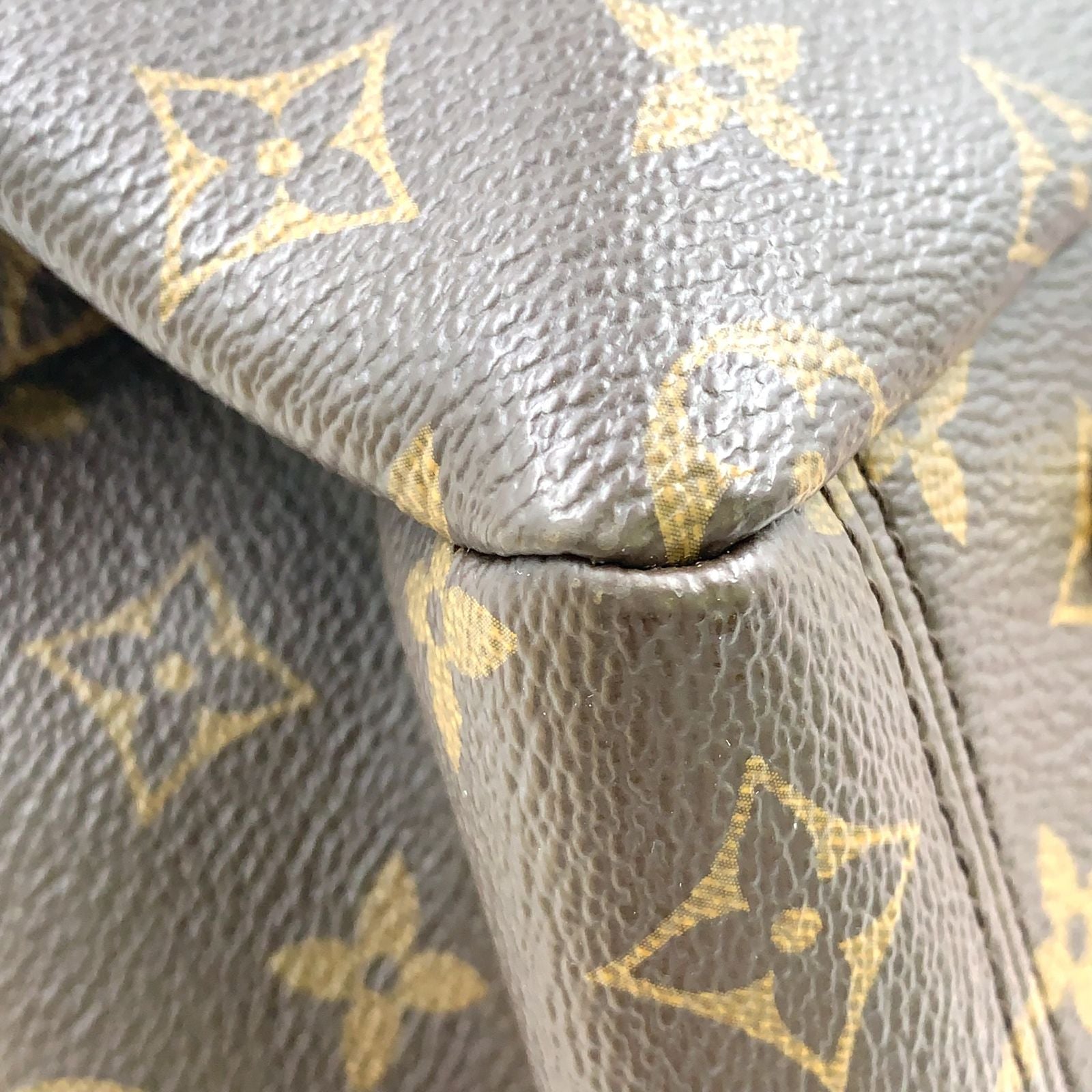 Louis Vuitton Monogram Pallas 2-Way Shoulder Leather Brown Handbag Gold — view 8