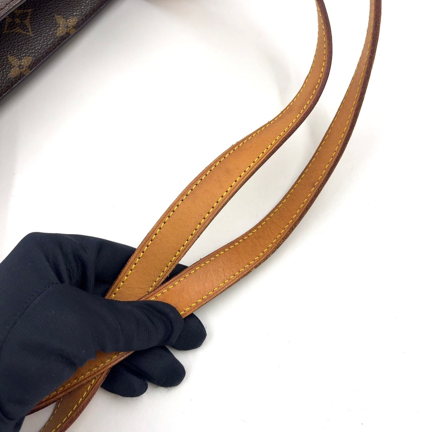 Louis Vuitton Babylon Monogram Leather Brown Tote Gold — view 7