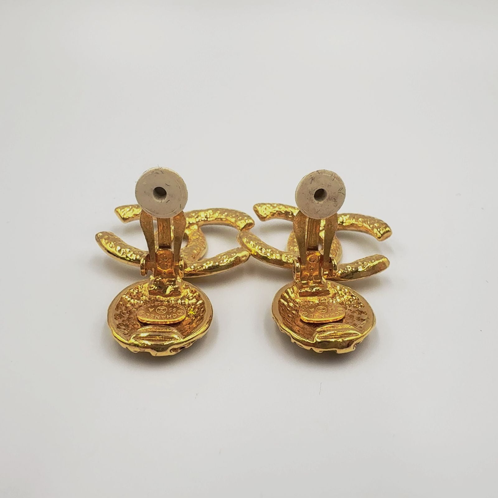 Chanel Vintage Swing Gold Plated Earrings — view 5