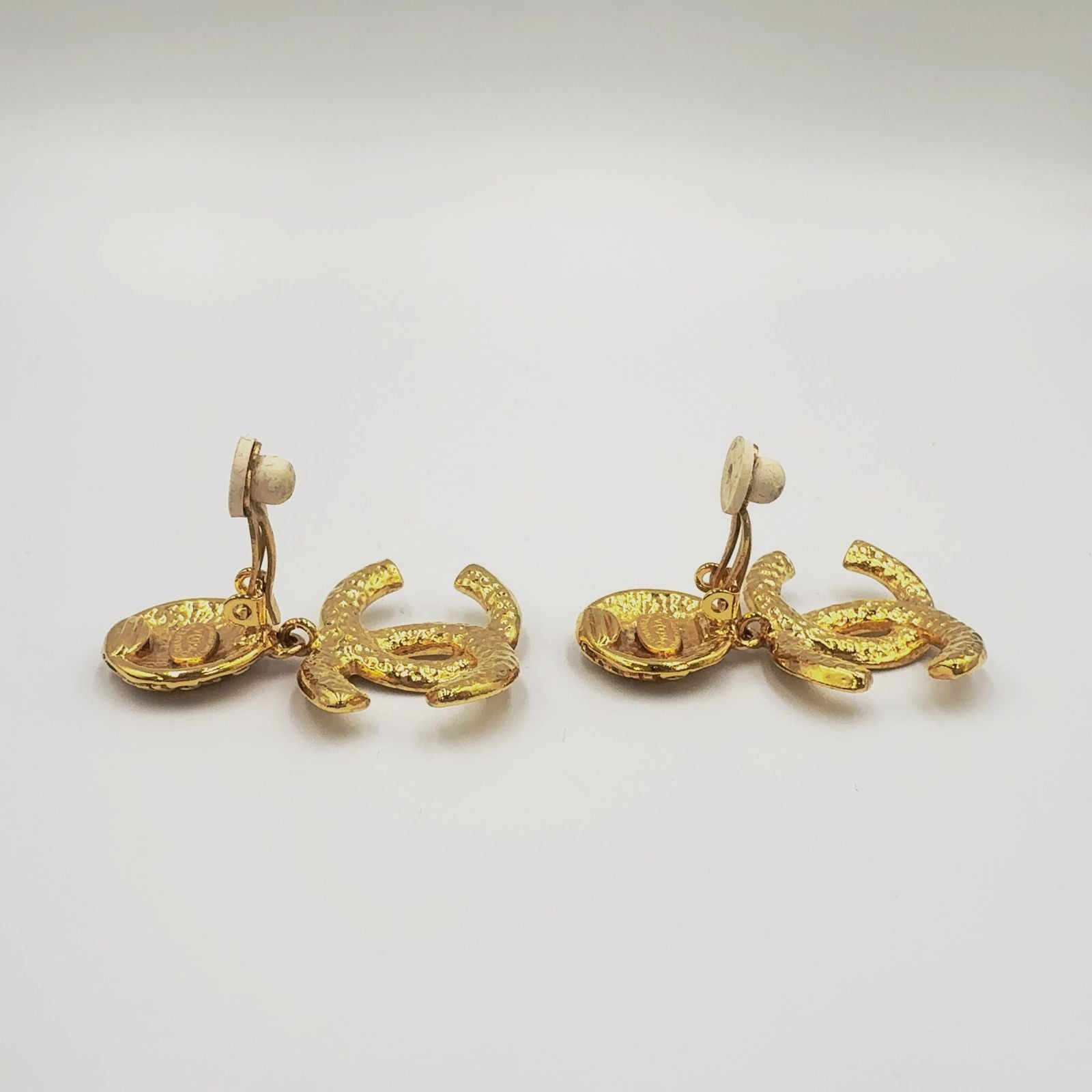Chanel Vintage Swing Gold Plated Earrings — view 6