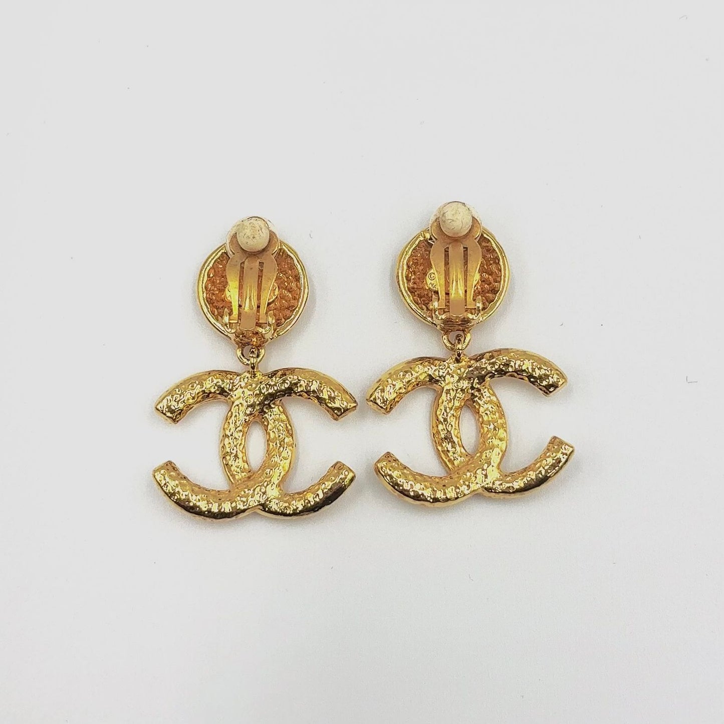 Chanel Vintage Swing Gold Plated Earrings — view 4