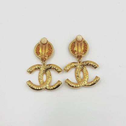 Chanel Vintage Swing Gold Plated Earrings — view 4