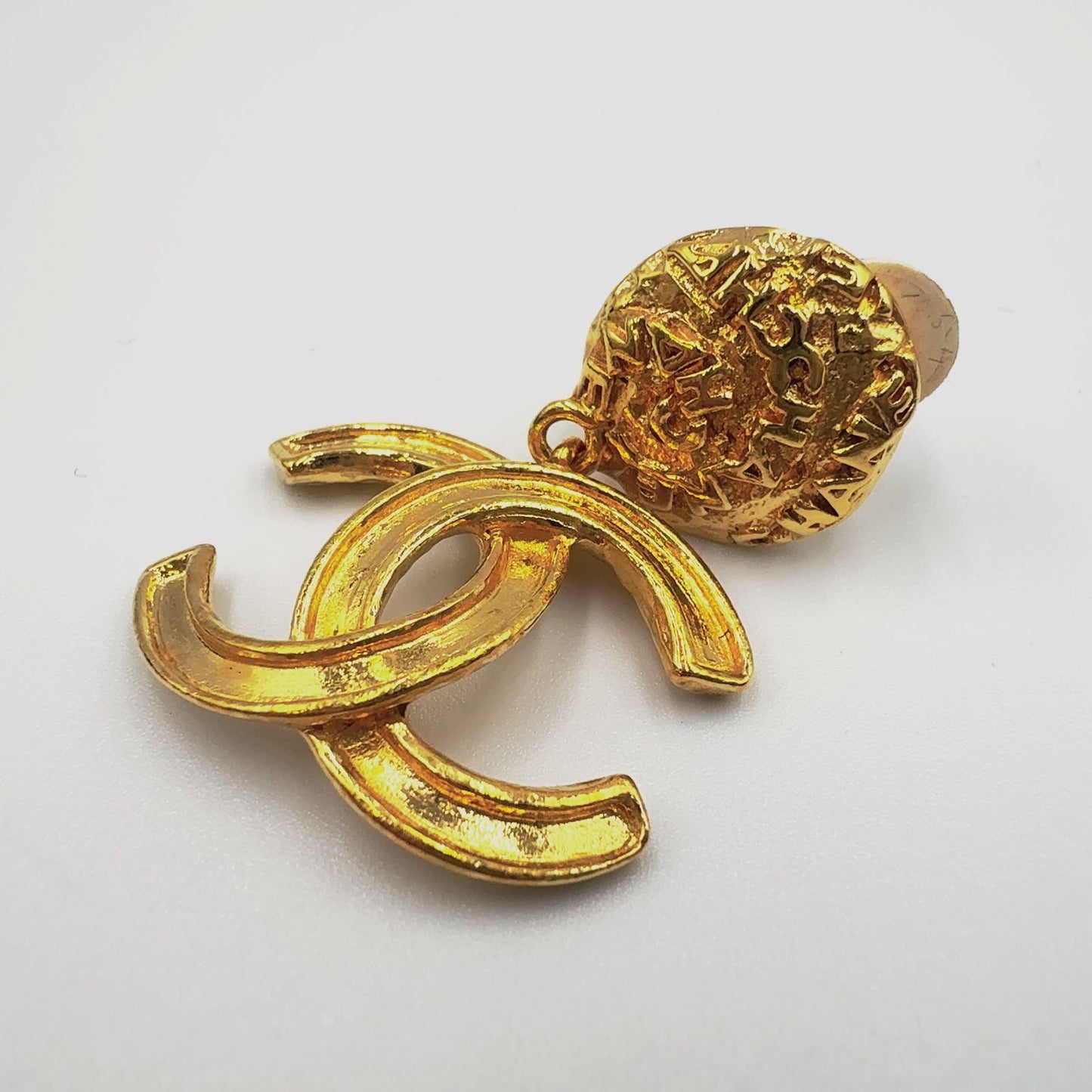 Chanel Vintage Swing Gold Plated Earrings — view 7
