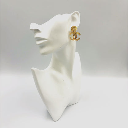 Chanel Vintage Swing Gold Plated Earrings — view 9