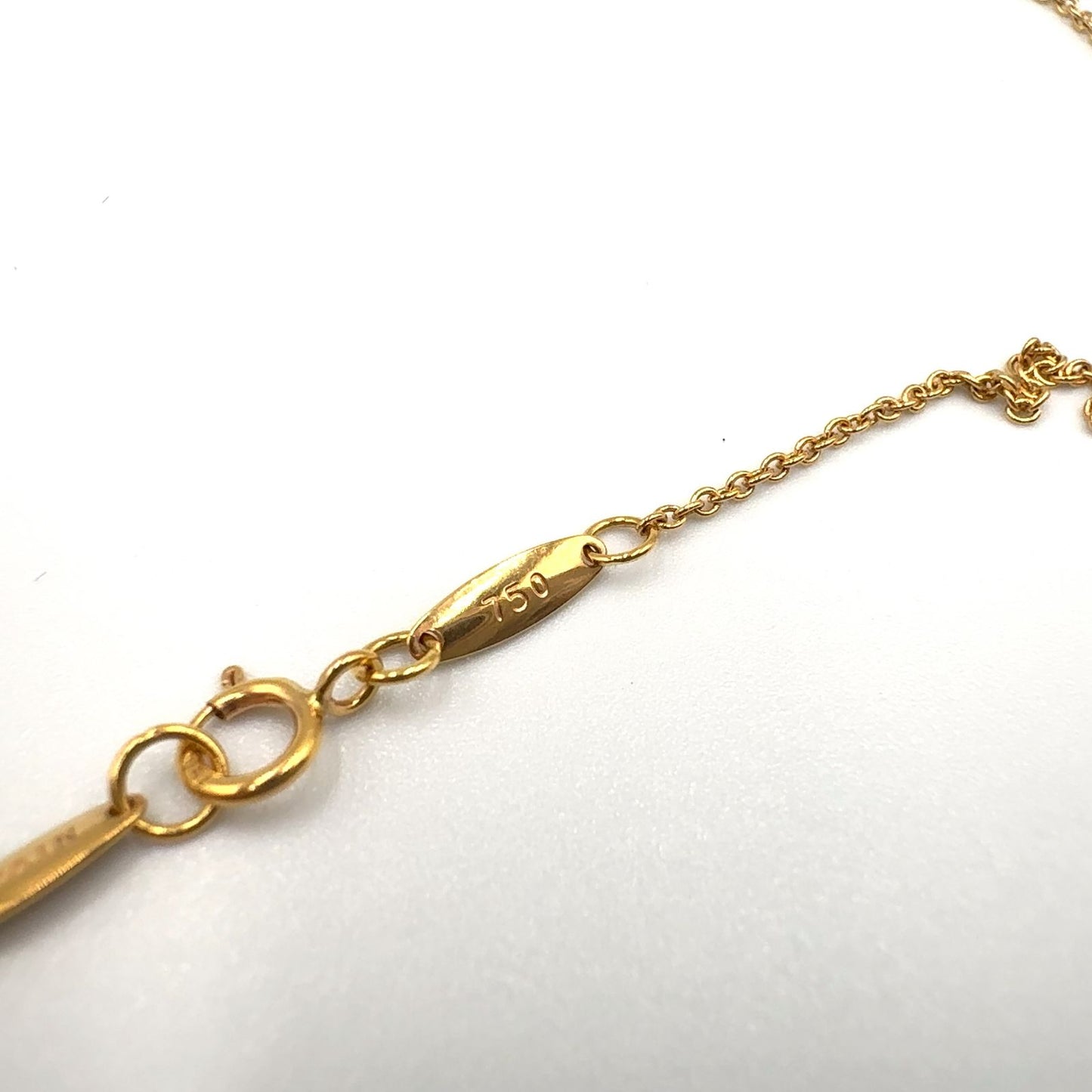 Tiffany & Co Diamond by the Yard Single Yellow Gold Clear Necklace — view 5