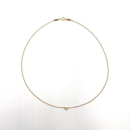 Tiffany & Co Diamond by the Yard Single Yellow Gold Clear Necklace — view 3