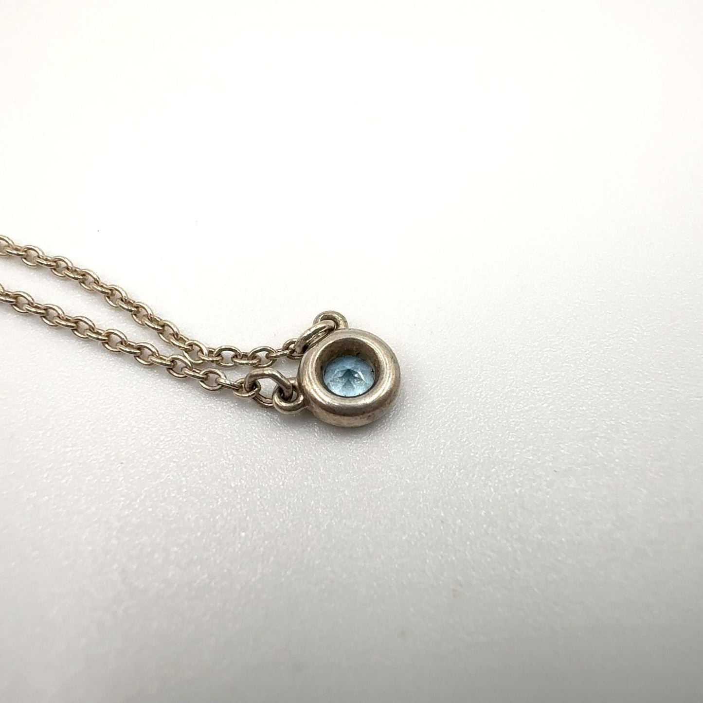Tiffany & Co Color by the Yard Aquamarine Silver Light Blue Necklace — view 9