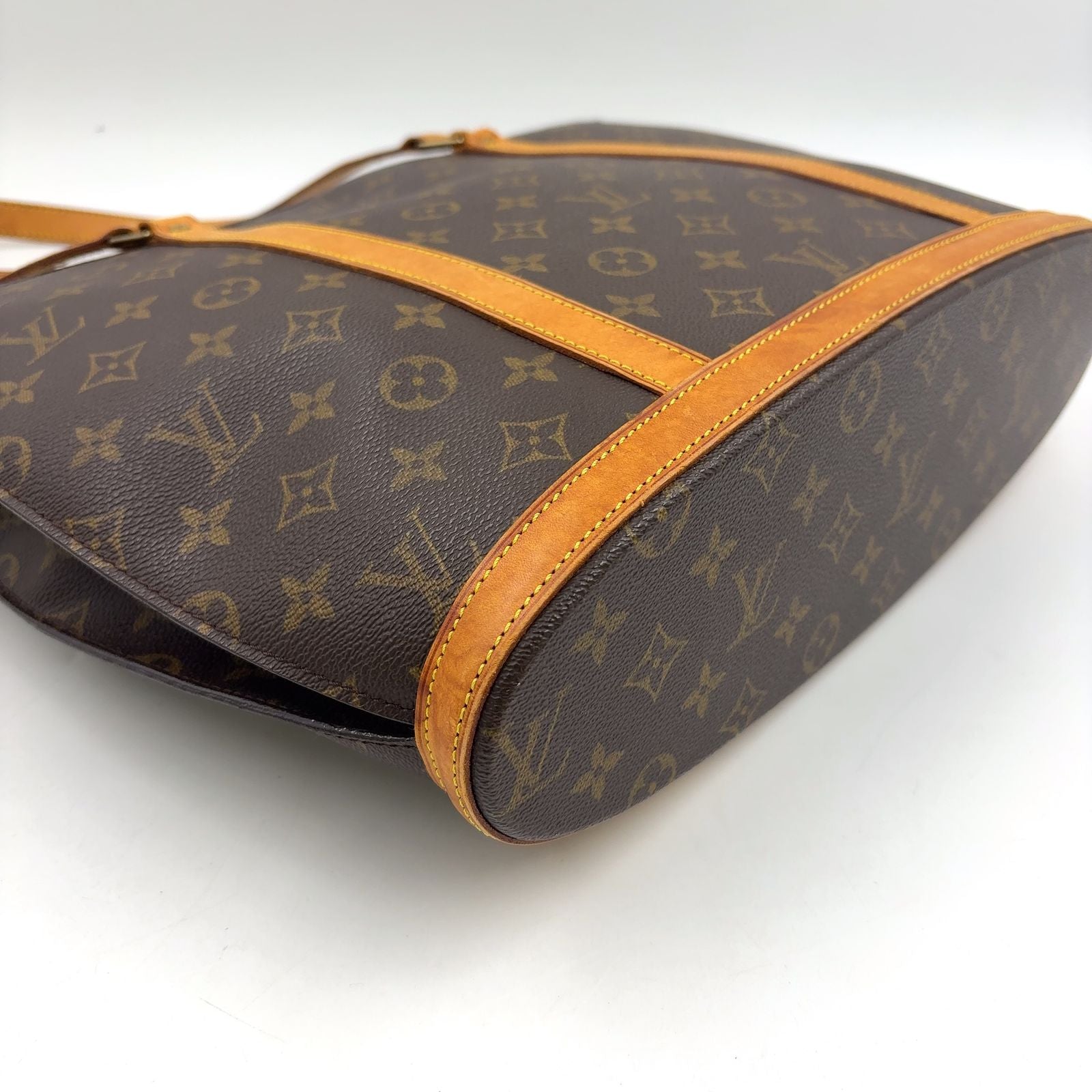 Louis Vuitton Babylon Monogram Leather Brown Tote Gold — view 8
