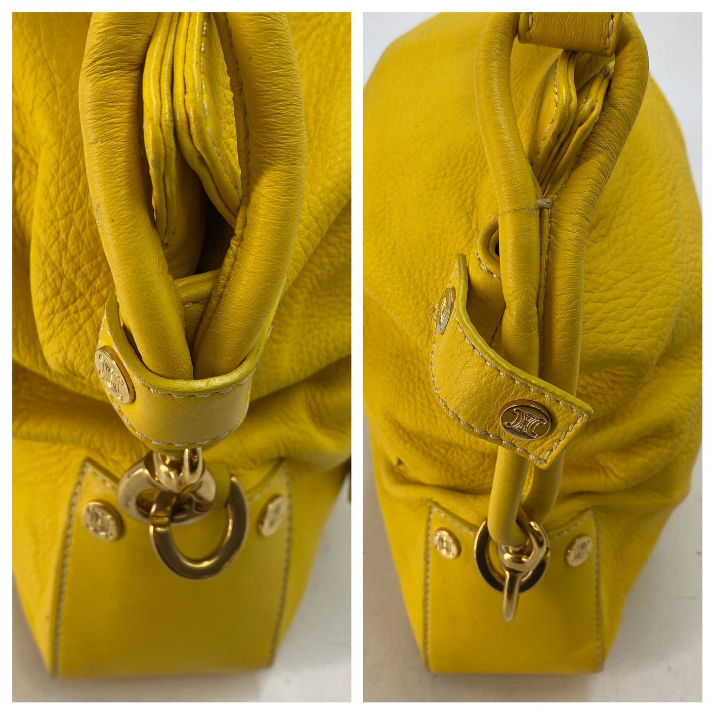 Celine Hand Shoulder Bag Leather Yellow Travel — view 5