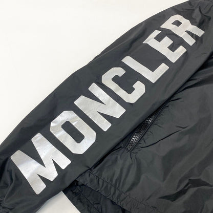 Moncler Off White Collaboration Hoodie Nylon Jacket 5 Sizes Black — view 7