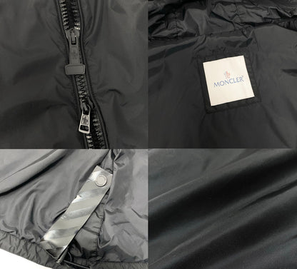 Moncler Off White Collaboration Hoodie Nylon Jacket 5 Sizes Black — view 8