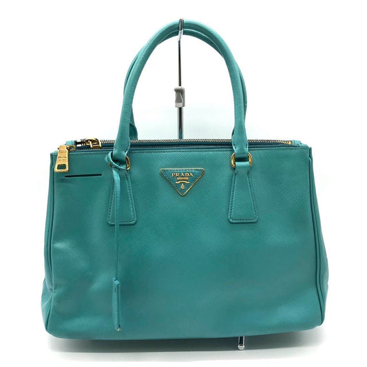 Prada Galleria Handbag Saffiano Leather Turquoise Emerald Green