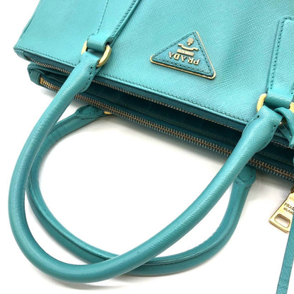 Prada Galleria Handbag Saffiano Leather Turquoise Emerald Green — view 5