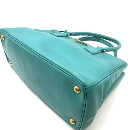 Prada Galleria Handbag Saffiano Leather Turquoise Emerald Green — view 3