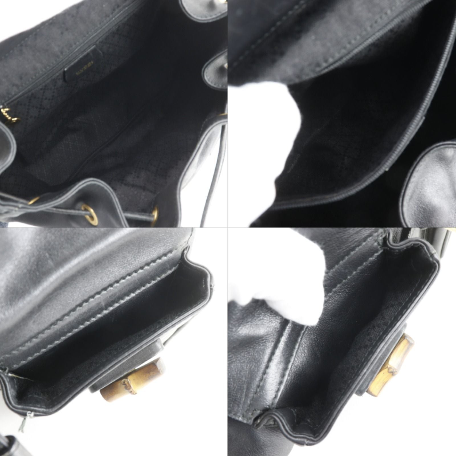 Gucci Bamboo 003 Leather Black Backpack — view 6