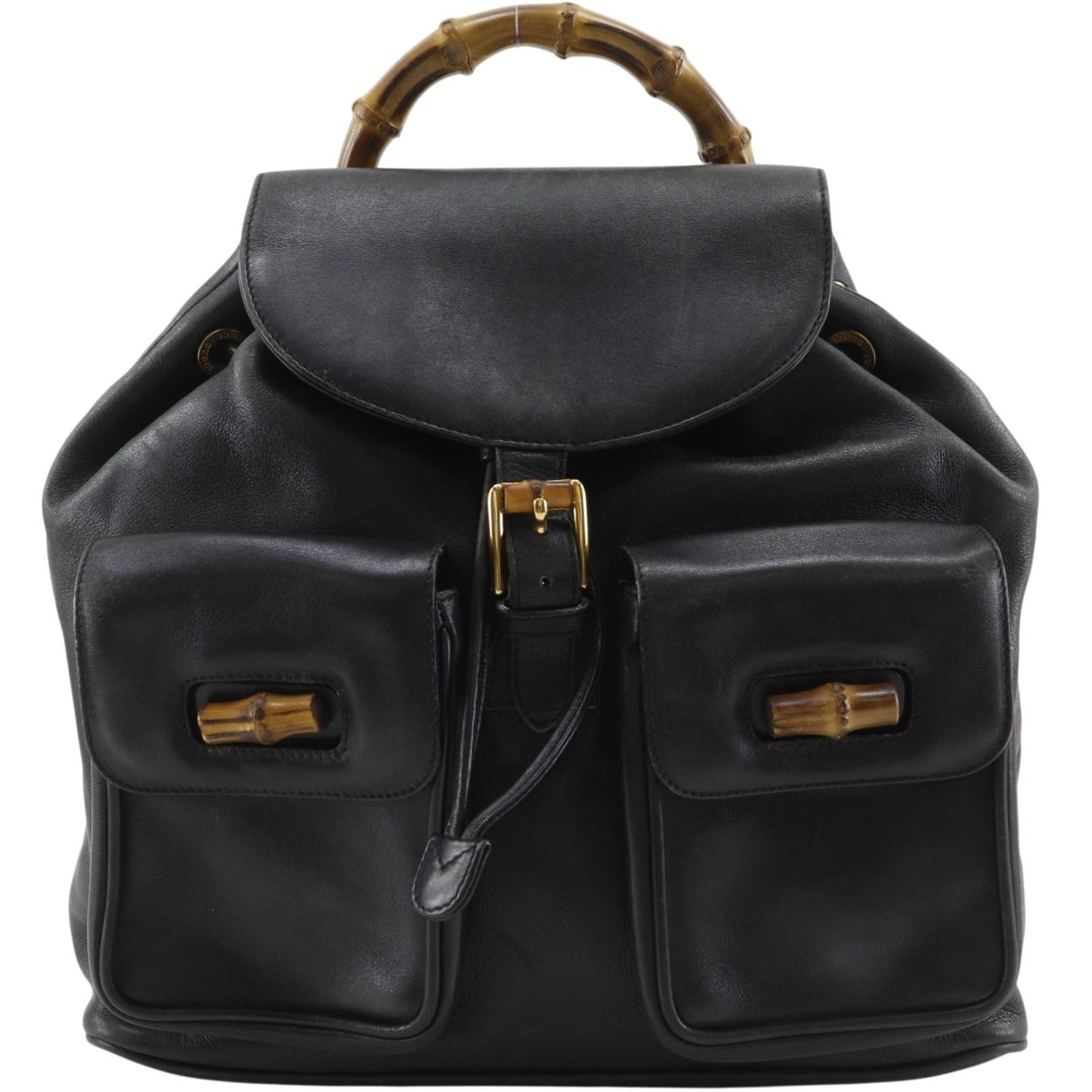 Gucci Bamboo 003 Leather Black Backpack
