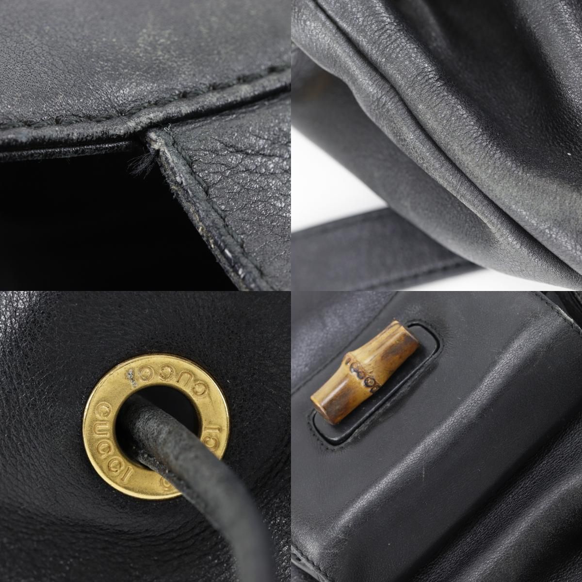Gucci Bamboo 003 Leather Black Backpack — view 8