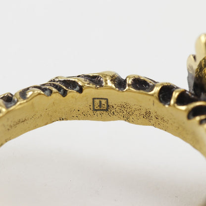 Gucci Lion Head Heart Gold Plated Ring — view 6