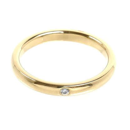 Tiffany & Co 18k Yellow Gold Stacking Band Ring Diamond — view 3