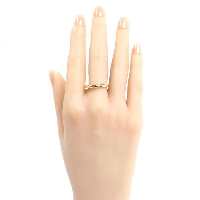 Tiffany & Co 18k Yellow Gold Stacking Band Ring Diamond — view 7