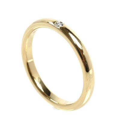 Tiffany & Co 18k Yellow Gold Stacking Band Ring Diamond — view 2