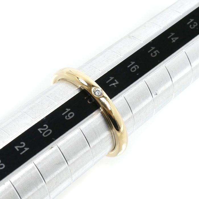 Tiffany & Co 18k Yellow Gold Stacking Band Ring Diamond — view 6