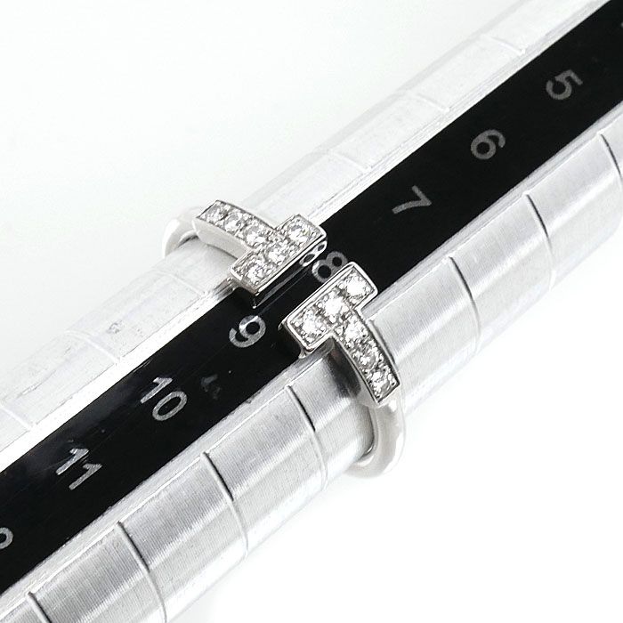 Tiffany & Co 18k White Gold T Wire Ring Diamond — view 6