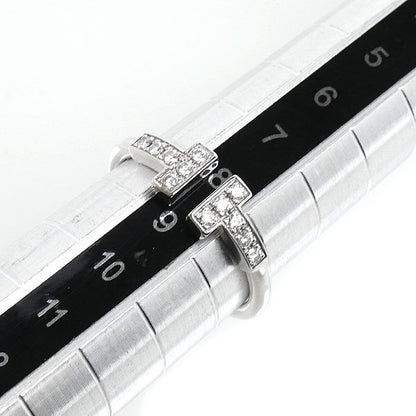 Tiffany & Co 18k White Gold T Wire Ring Diamond — view 6