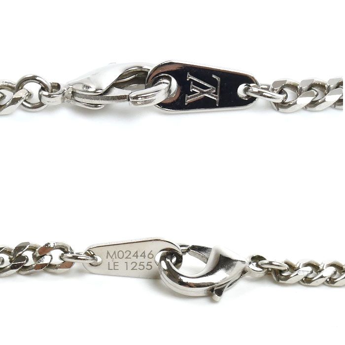 Louis Vuitton Metal Damier Ste Pull Necklace 45 50 55 cm — view 4