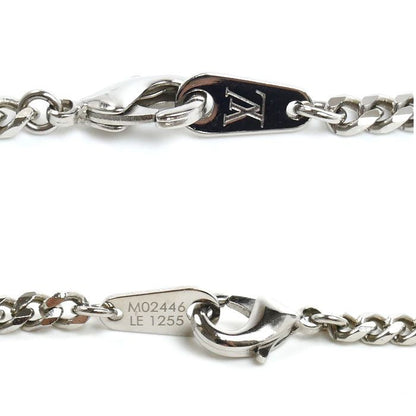 Louis Vuitton Metal Damier Ste Pull Necklace 45 50 55 cm — view 4
