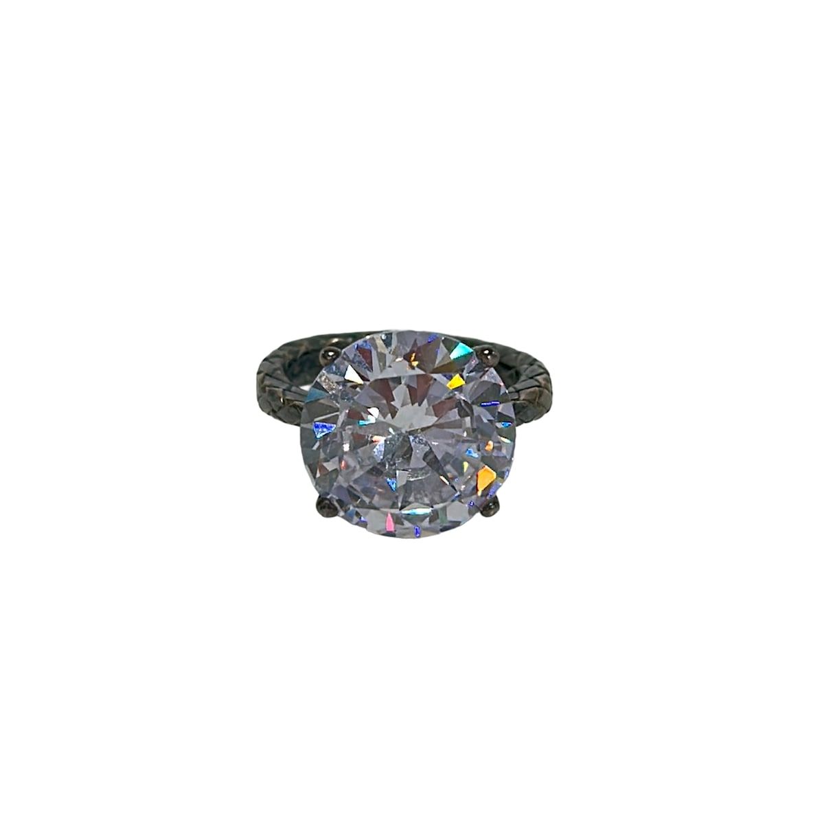 Bottega Veneta Ring Silver Clear