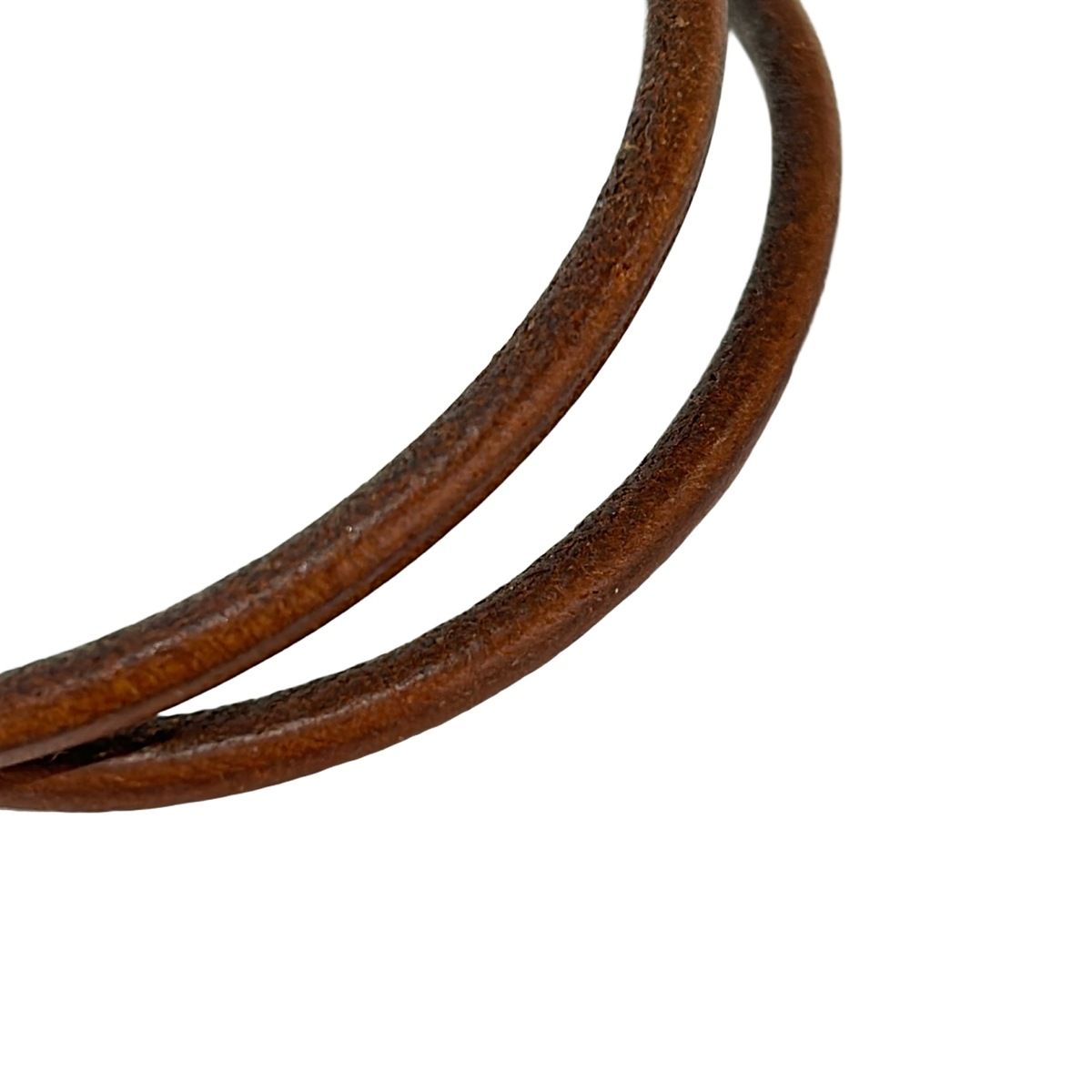 Hermes Bracelet Jumbo Leather Dark Brown Gold 2 Rows — view 3
