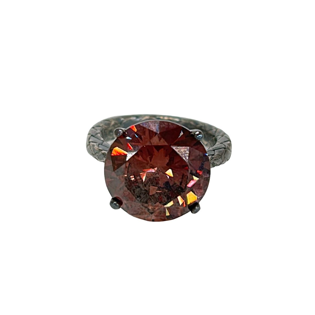 Bottega Veneta Ring Silver Brown