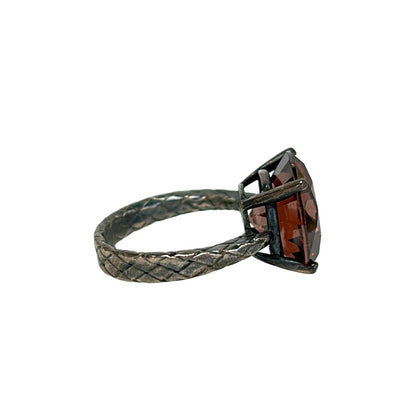 Bottega Veneta Ring Silver Brown — view 2