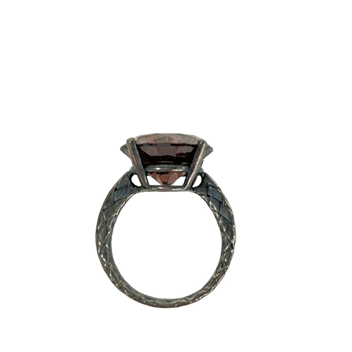 Bottega Veneta Ring Silver Brown — view 4