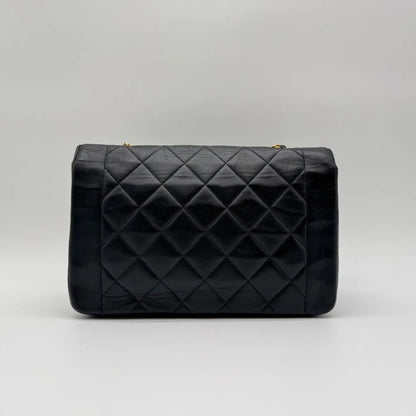 Chanel Large Shoulder Bag Diana Quilted CC Logo Turnlock Gold Chain — view 2
