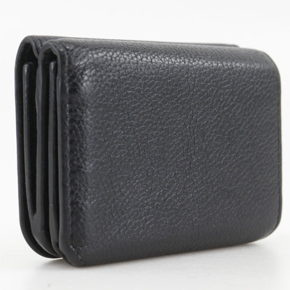 Balenciaga Cash Mini Leather Black Trifold Wallet — view 3