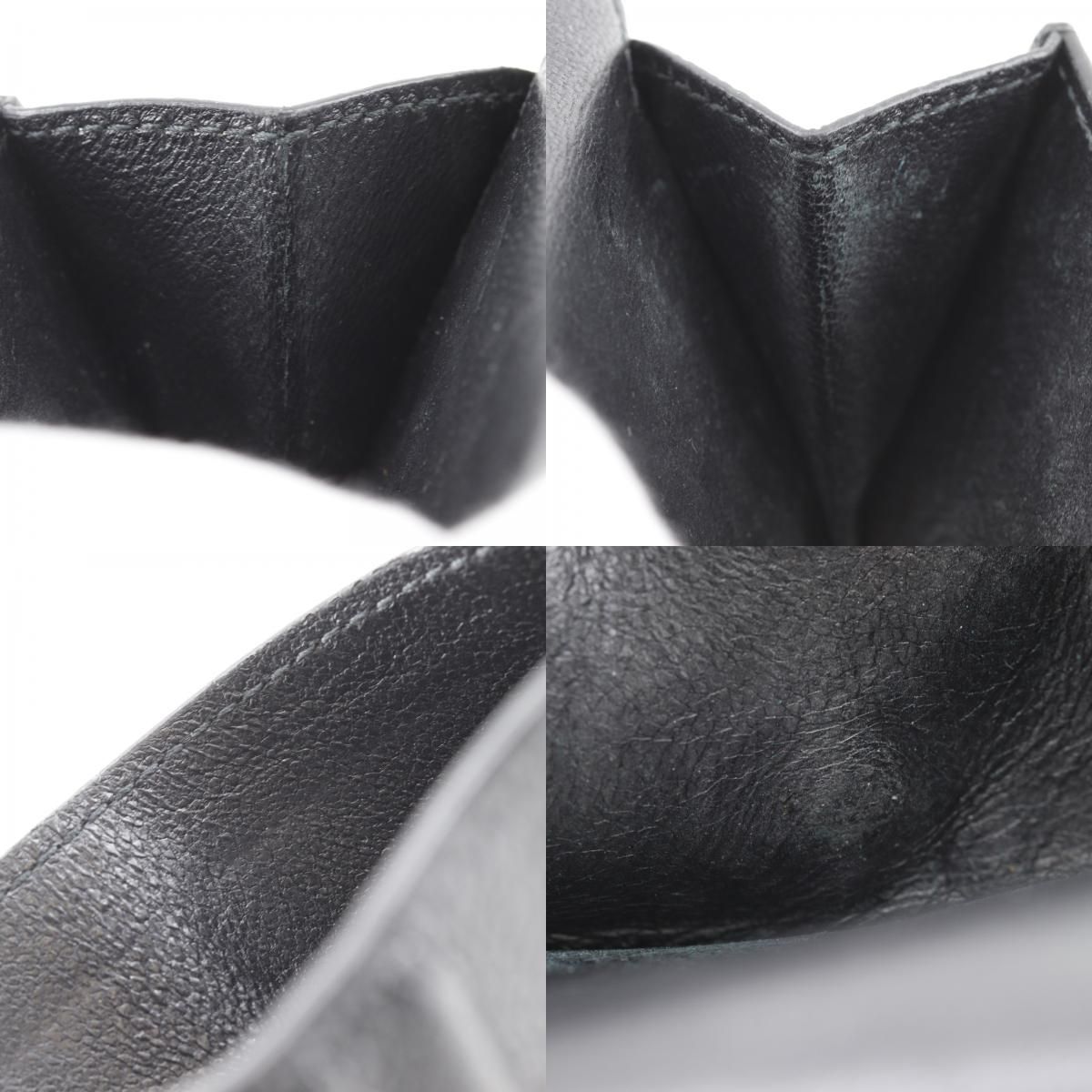 Balenciaga Cash Mini Leather Black Trifold Wallet — view 9