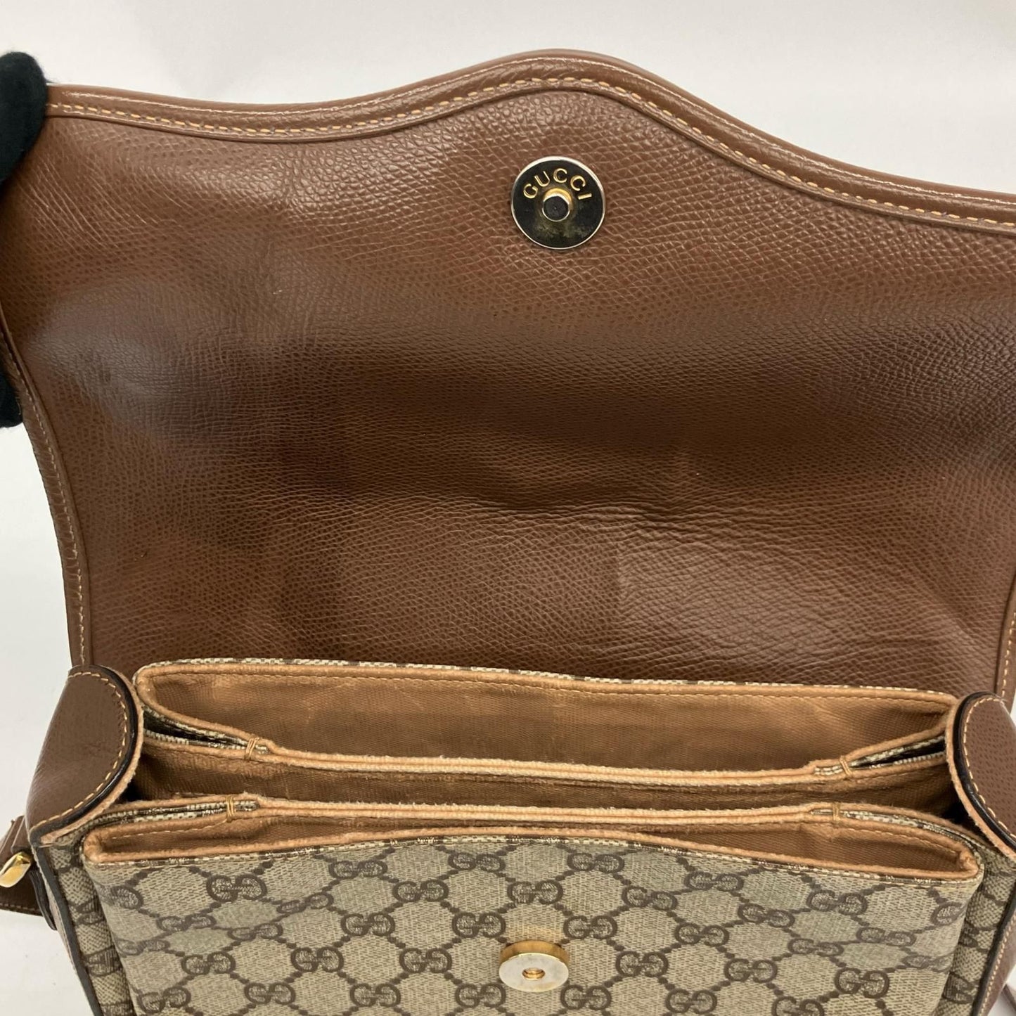 Gucci Shoulder Bag Vintage GG Supreme Beige — view 7
