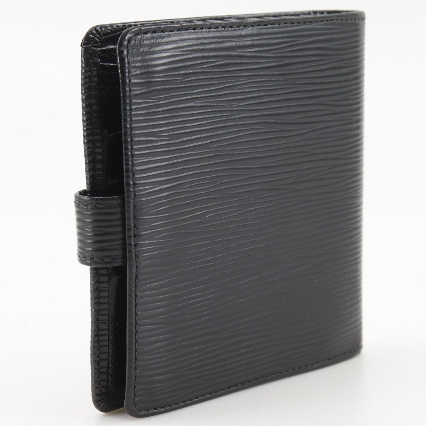 Louis Vuitton Porte Viet Compact Epi Leather Noir Black Bifold Wallet — view 3