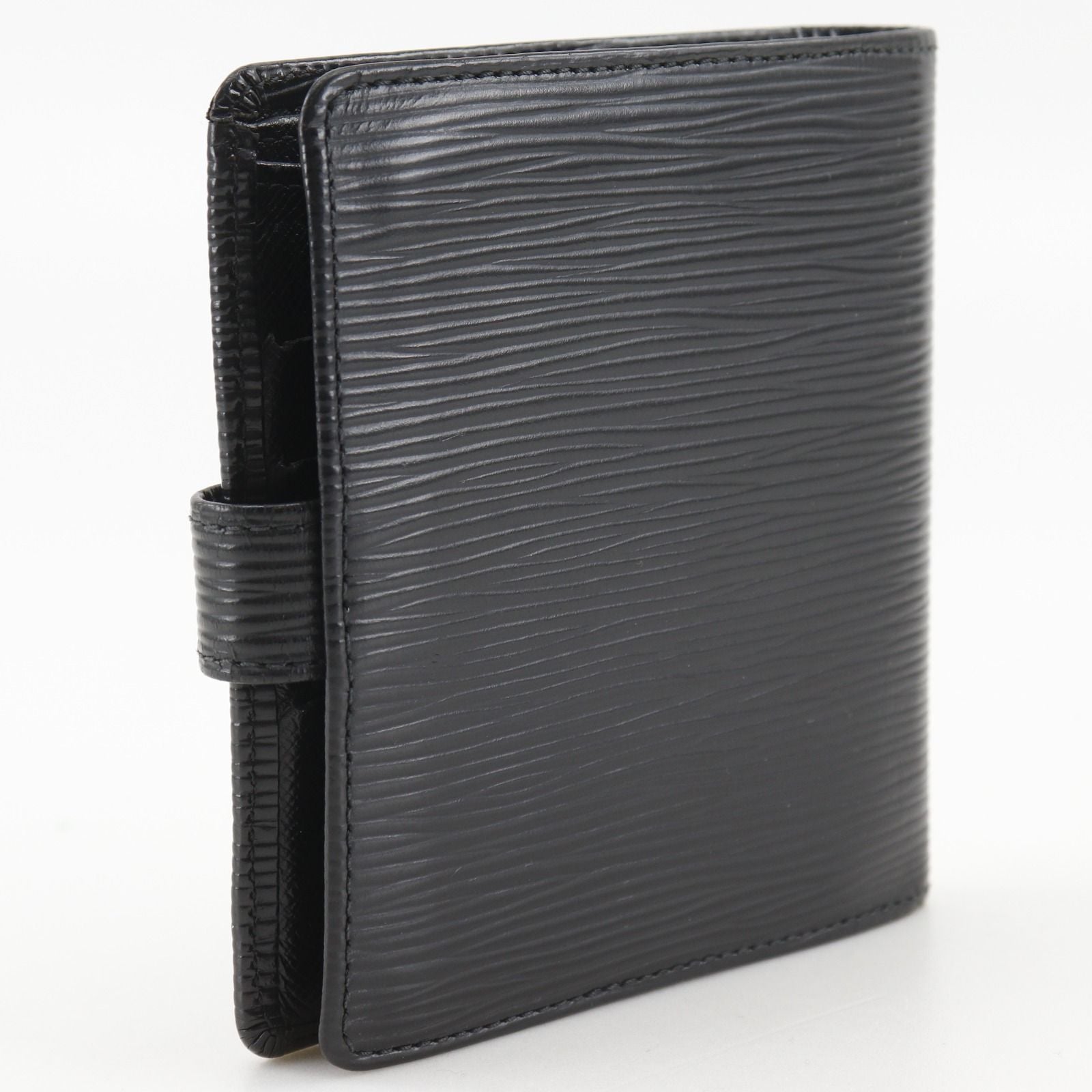 Louis Vuitton Porte Viet Compact Epi Leather Noir Black Bifold Wallet — view 3