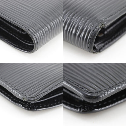 Louis Vuitton Porte Viet Compact Epi Leather Noir Black Bifold Wallet — view 4