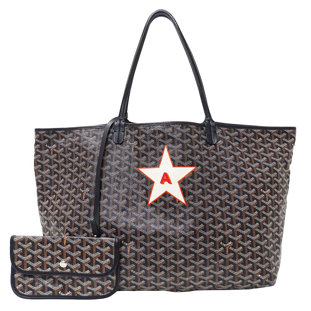 Goyard Tote Saint Louis GM Brown Black Large Travel Outing Pouch Includes